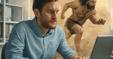 A História Curiosa do Stress: Por Que Nosso Corpo Ainda Acha que Estamos Fugindo de Leões
